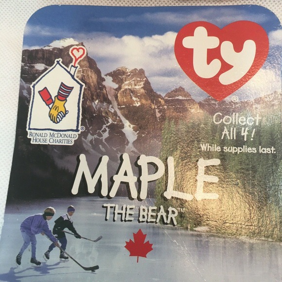 TY McDonalds Teenie Beanie Maple the Bear 1996 RETIRED WITH ERRORS - Picture 2 of 6